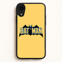 Yellow Bat Superhero Logo  - Batman Phone Case for iPhone XR