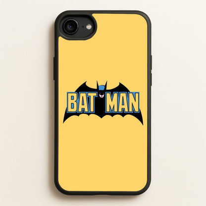 Yellow Bat Superhero Logo  - Batman Phone Case for iPhone 6 / 7 / 8 / SE