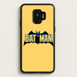 Yellow Bat Superhero Logo  - Batman Phone Case for Galaxy S9