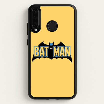 Yellow Bat Superhero Logo  - Batman Phone Case for Huawei P30 Lite