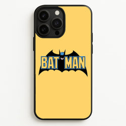 Yellow Bat Superhero Logo  - Batman Phone Case for iPhone 13 Pro Max