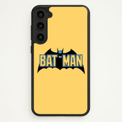 Yellow Bat Superhero Logo  - Batman Phone Case for Galaxy S23 Plus