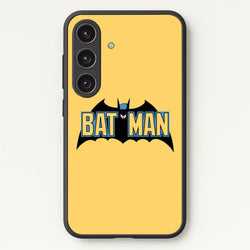 Yellow Bat Superhero Logo  - Batman Phone Case for Galaxy S24