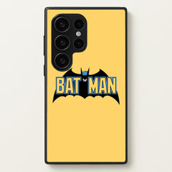 Yellow Bat Superhero Logo  - Batman Phone Case for Galaxy S24 Ultra