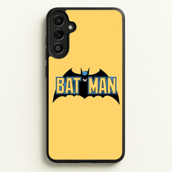 Yellow Bat Superhero Logo  - Batman Phone Case for Galaxy A34