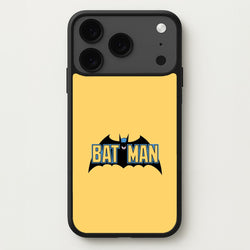Yellow Bat Superhero Logo Phone Case for iPhone 17 Pro