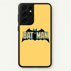 Yellow Bat Superhero Logo  - Batman Phone Case for Galaxy S21 Ultra