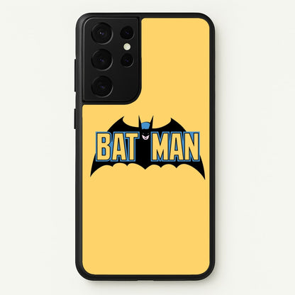 Yellow Bat Superhero Logo  - Batman Phone Case for Galaxy S21 Ultra