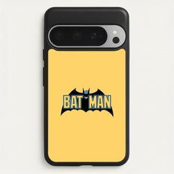 Yellow Bat Superhero Logo  - Batman Phone Case for Google Pixel 9 Pro XL