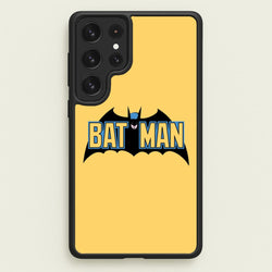 Yellow Bat Superhero Logo  - Batman Phone Case for Galaxy S23 Ultra