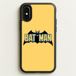 Yellow Bat Superhero Logo  - Batman Phone Case for iPhone X / XS