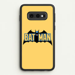 Yellow Bat Superhero Logo  - Batman Phone Case for Galaxy S10e