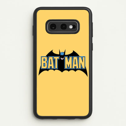 Yellow Bat Superhero Logo  - Batman Phone Case for Galaxy S10e