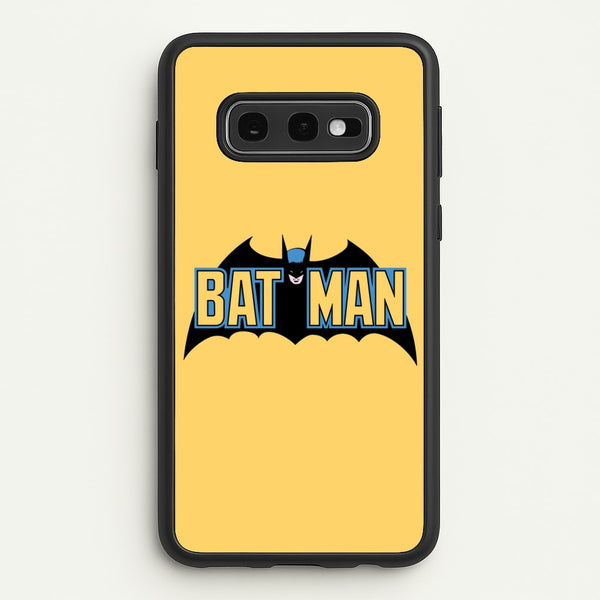 Yellow Bat Superhero Logo  - Batman Phone Case for Galaxy S10e