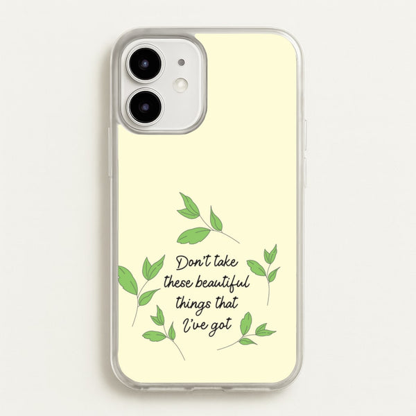 Don't Take These Beautiful Things That I've Got  - Benson Boone Phone Case for iPhone 12 Mini