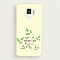 Don't Take These Beautiful Things That I've Got  - Benson Boone Phone Case for Galaxy S9