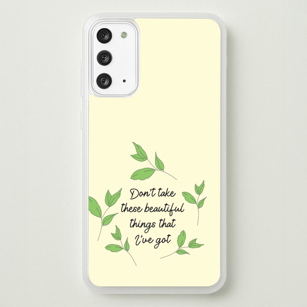 Don't Take These Beautiful Things That I've Got  - Benson Boone Phone Case for Galaxy Note 20