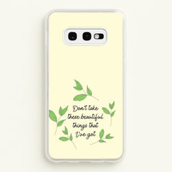 Don't Take These Beautiful Things That I've Got  - Benson Boone Phone Case for Galaxy S10e