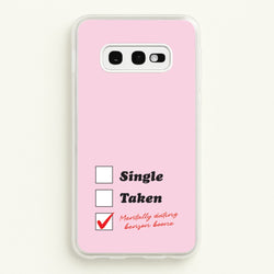 Mentally Dating Benson  - Benson Boone Phone Case for Galaxy S10e