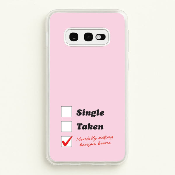 Mentally Dating Benson  - Benson Boone Phone Case for Galaxy S10e