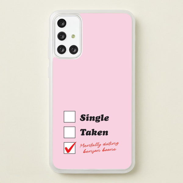 Mentally Dating Benson  - Benson Boone Phone Case for Galaxy A71