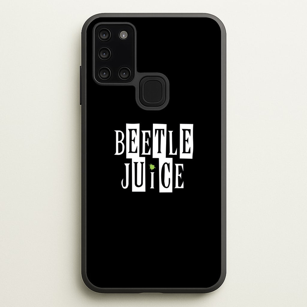 Text - Beetle Halloween  - Halloween Phone Case for Galaxy A21s