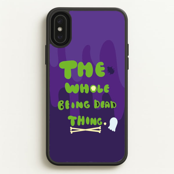 The Whole Being Dead Thing - Beetle Halloween  - Halloween Phone Case for iPhone XS Max