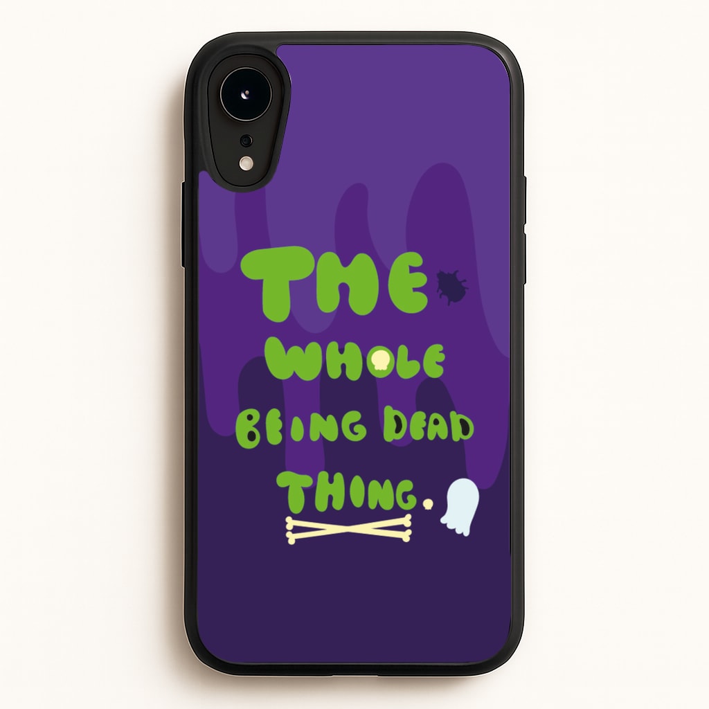 The Whole Being Dead Thing - Beetle Halloween  - Halloween Phone Case for iPhone XR