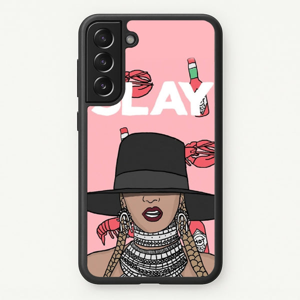 Slay - Queen B Cartoon  - Beyonce Phone Case for Galaxy S21 Plus
