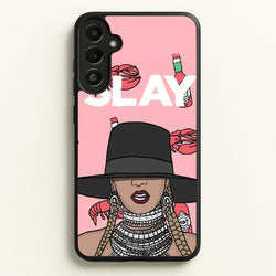 Slay - Queen B Cartoon  - Beyonce Phone Case for Galaxy A36