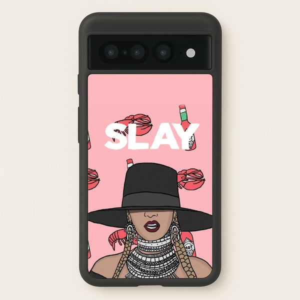 Slay - Queen B Cartoon  - Beyonce Phone Case for Google Pixel 7 Pro