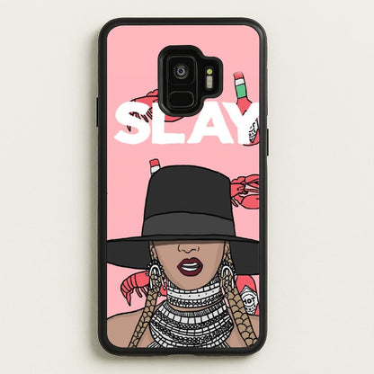 Slay - Queen B Cartoon  - Beyonce Phone Case for Galaxy S9