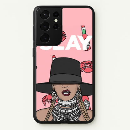 Slay - Queen B Cartoon  - Beyonce Phone Case for Galaxy S21 Ultra