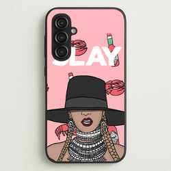 Slay - Queen B Cartoon  - Beyonce Phone Case for Galaxy S23FE