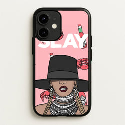Slay - Queen B Cartoon  - Beyonce Phone Case for iPhone 12 / 12 Pro