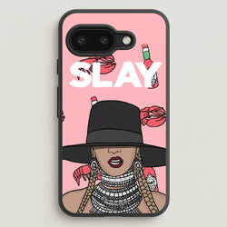 Slay - Queen B Cartoon  - Beyonce Phone Case for Google Pixel 9a