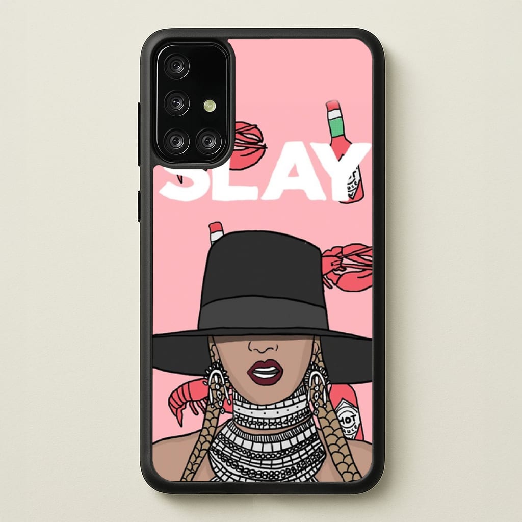 Slay - Queen B Cartoon  - Beyonce Phone Case for Galaxy A71