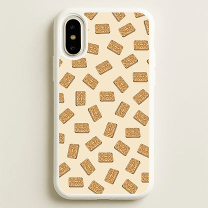 Custard Creams - Biscuits Patterns  - Biscuits Patterns Phone Case for iPhone X / XS