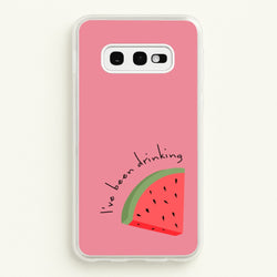 I've Been Drinkin Watermelon - Queen B  - Black Enpowerment Phone Case for Galaxy S10e