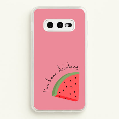 I've Been Drinkin Watermelon - Queen B  - Black Enpowerment Phone Case for Galaxy S10e