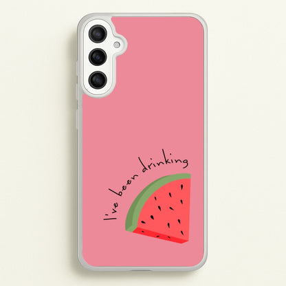 I've Been Drinkin Watermelon - Queen B  - Black Enpowerment Phone Case for Galaxy A34