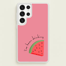 I've Been Drinkin Watermelon - Queen B  - Black Enpowerment Phone Case for Galaxy S22 Ultra