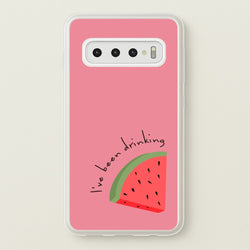 I've Been Drinkin Watermelon - Queen B  - Black Enpowerment Phone Case for Galaxy S10 Plus