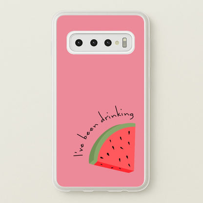 I've Been Drinkin Watermelon - Queen B  - Black Enpowerment Phone Case for Galaxy S10 Plus