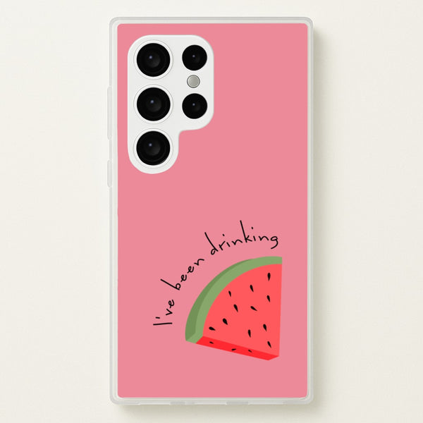 I've Been Drinkin Watermelon - Queen B  - Black Enpowerment Phone Case for Galaxy S24 Ultra