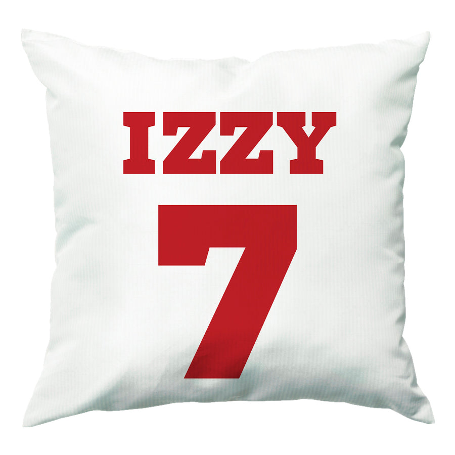 Black And White Stripes - Personalised Football   Cushion