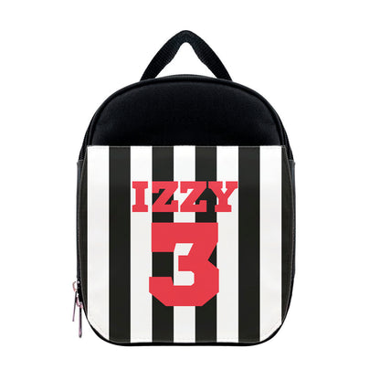 Black And White Stripes - Personalised Football   Lunchbox