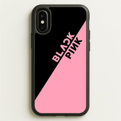 Diagonal Girl K-Pop Band Logo  - Blackpink Phone Case for iPhone X / XS