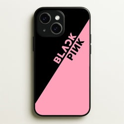 Diagonal Girl K-Pop Band Logo  - Blackpink Phone Case for iPhone 15 Plus