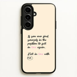 Fall In Love With Me  - BookTok Phone Case for Galaxy A56